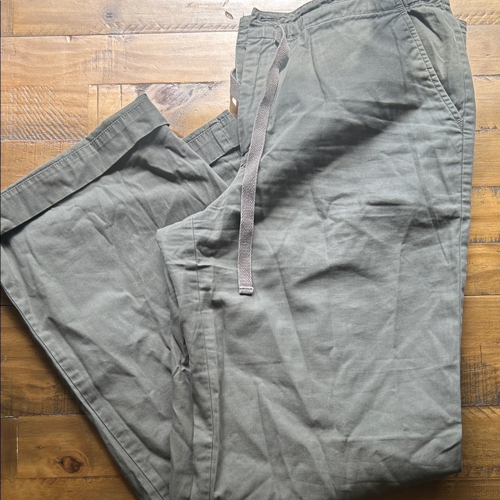 GAP Drawstring Women's Olive Wide Leg Pants